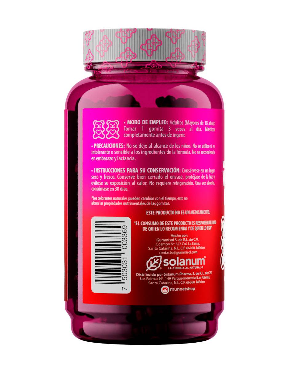 Suplemento alimenticio vinagre de manzana sabor manzana de 90 gomitas 3