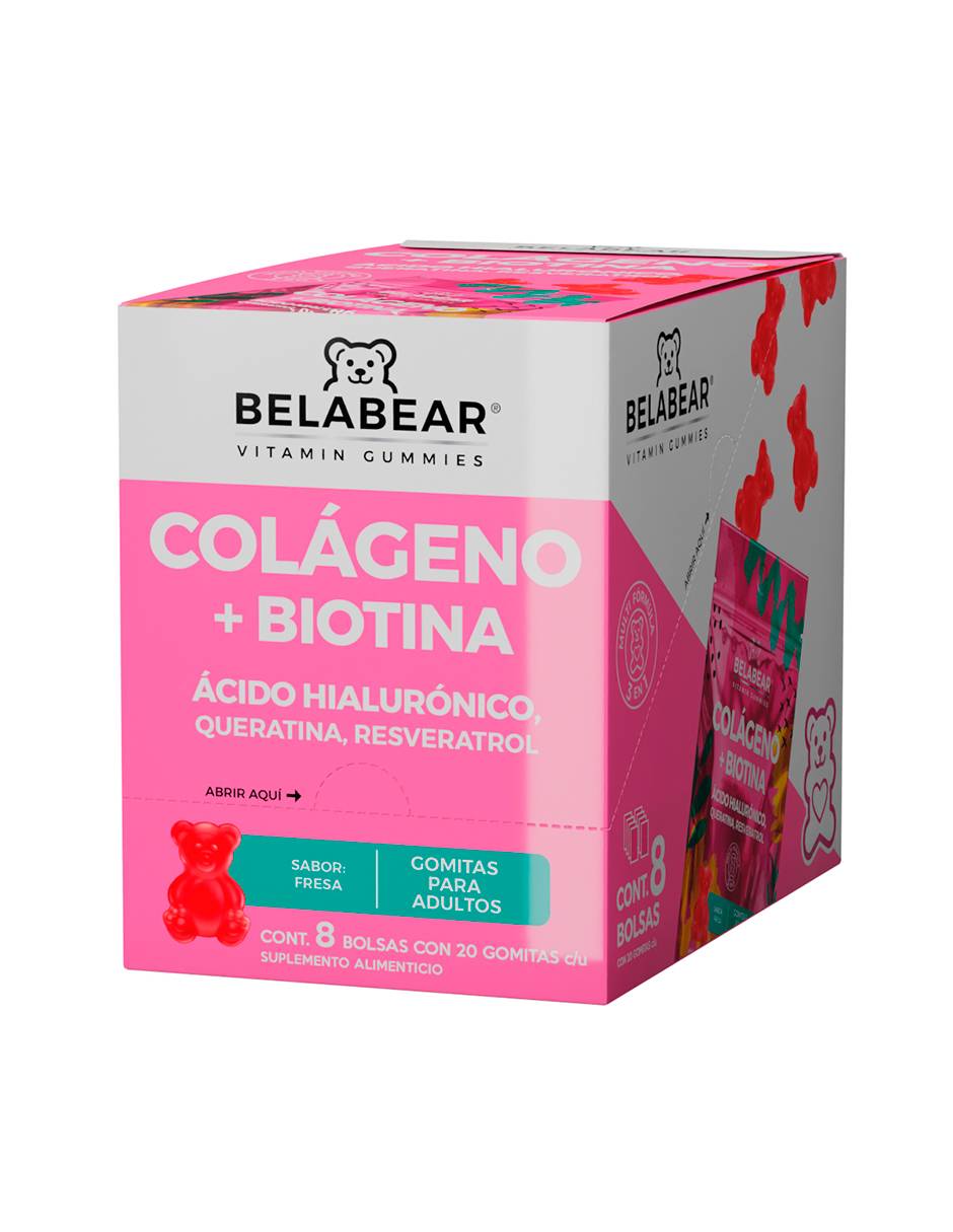 Suplemento alimenticio colágeno + biotina sabor fresa sobres Suplemento alimenticio colágeno + biotina sabor fresa sobres