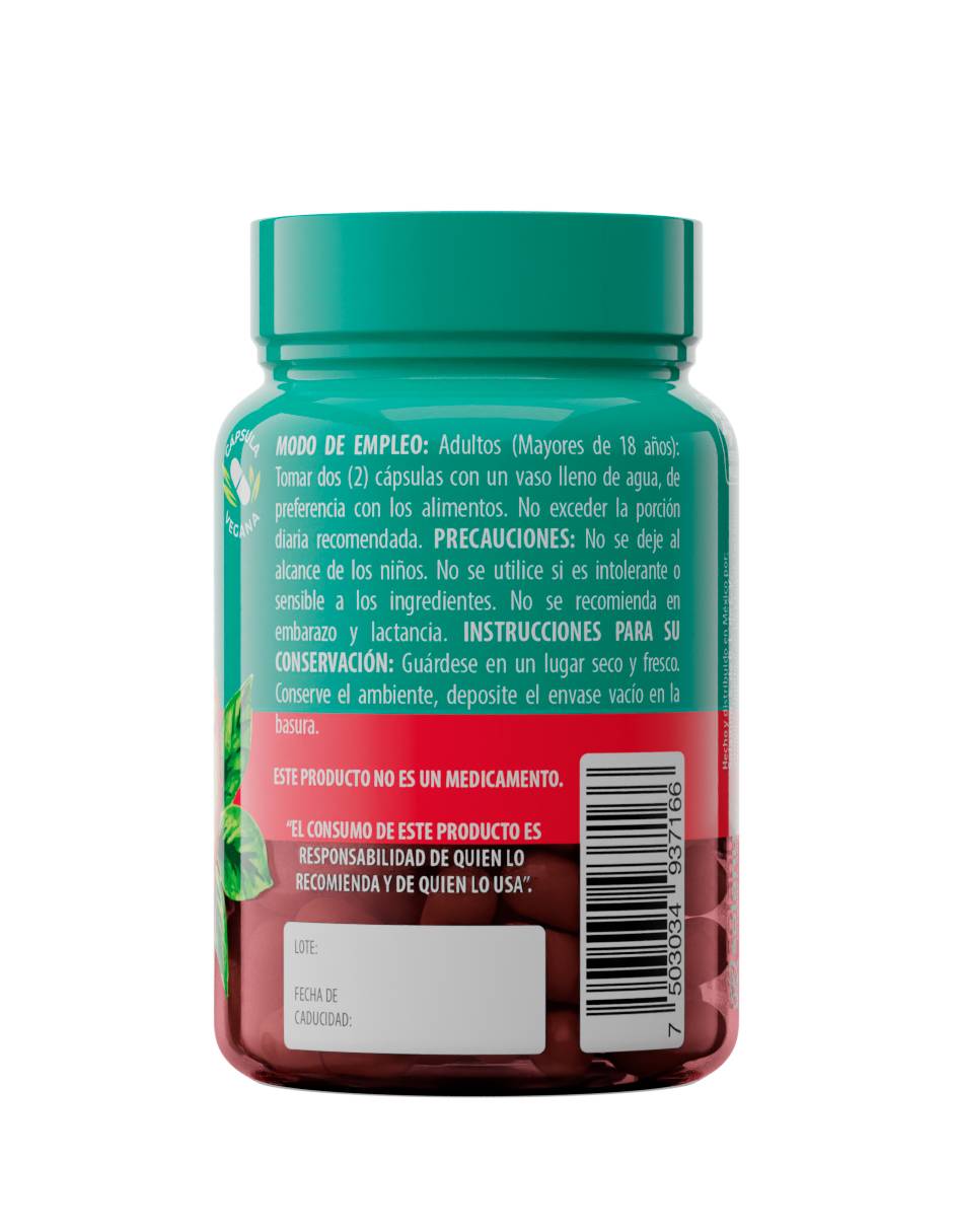 Suplemento alimenticio Ginseng + Complejo B de 60 cápsulas 3