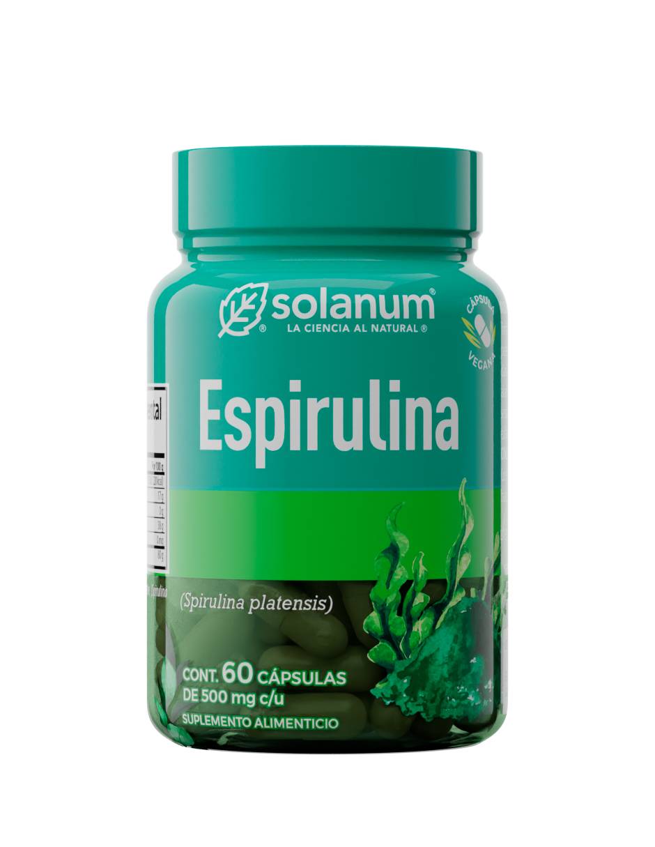 Suplemento alimenticio Espirulina con alga espirulina de 60 cápsulas Suplemento alimenticio Espirulina con alga espirulina de 60 cápsulas