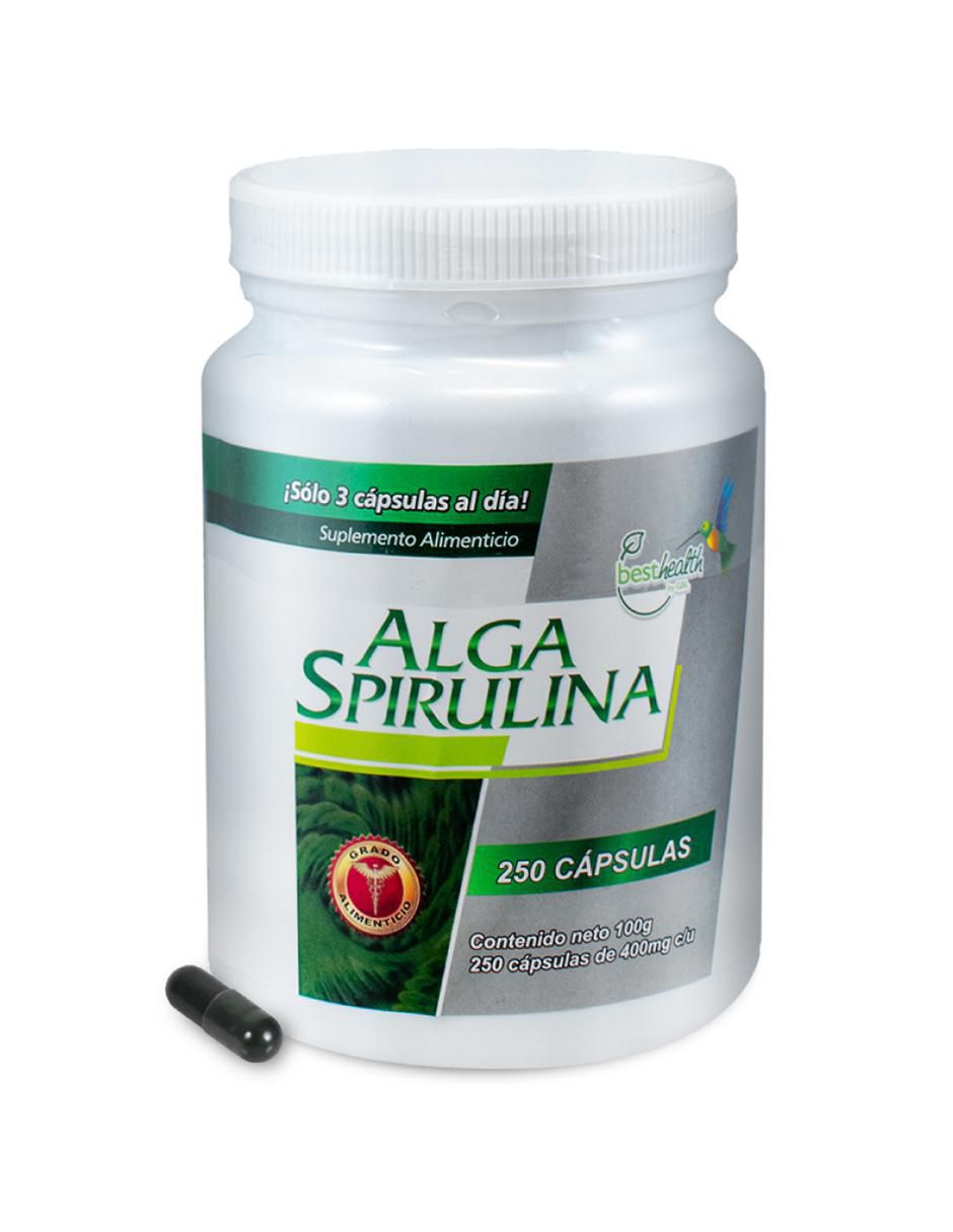 Alga Spirulina con alga espirulina de 250 cápsulas