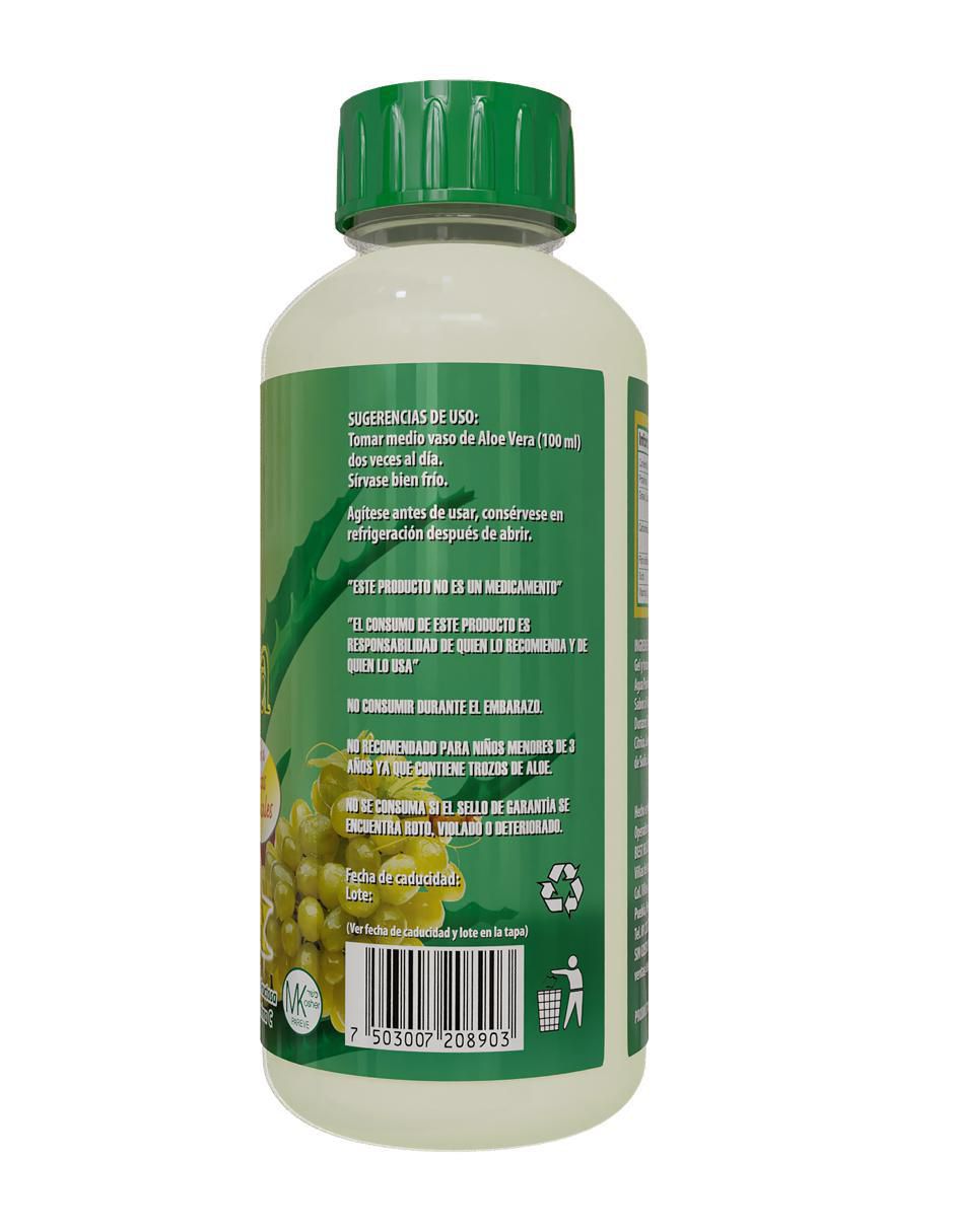Jugo de Aloe Vera con aloe barbadensis sabor frutas tropicales de 1 l 3