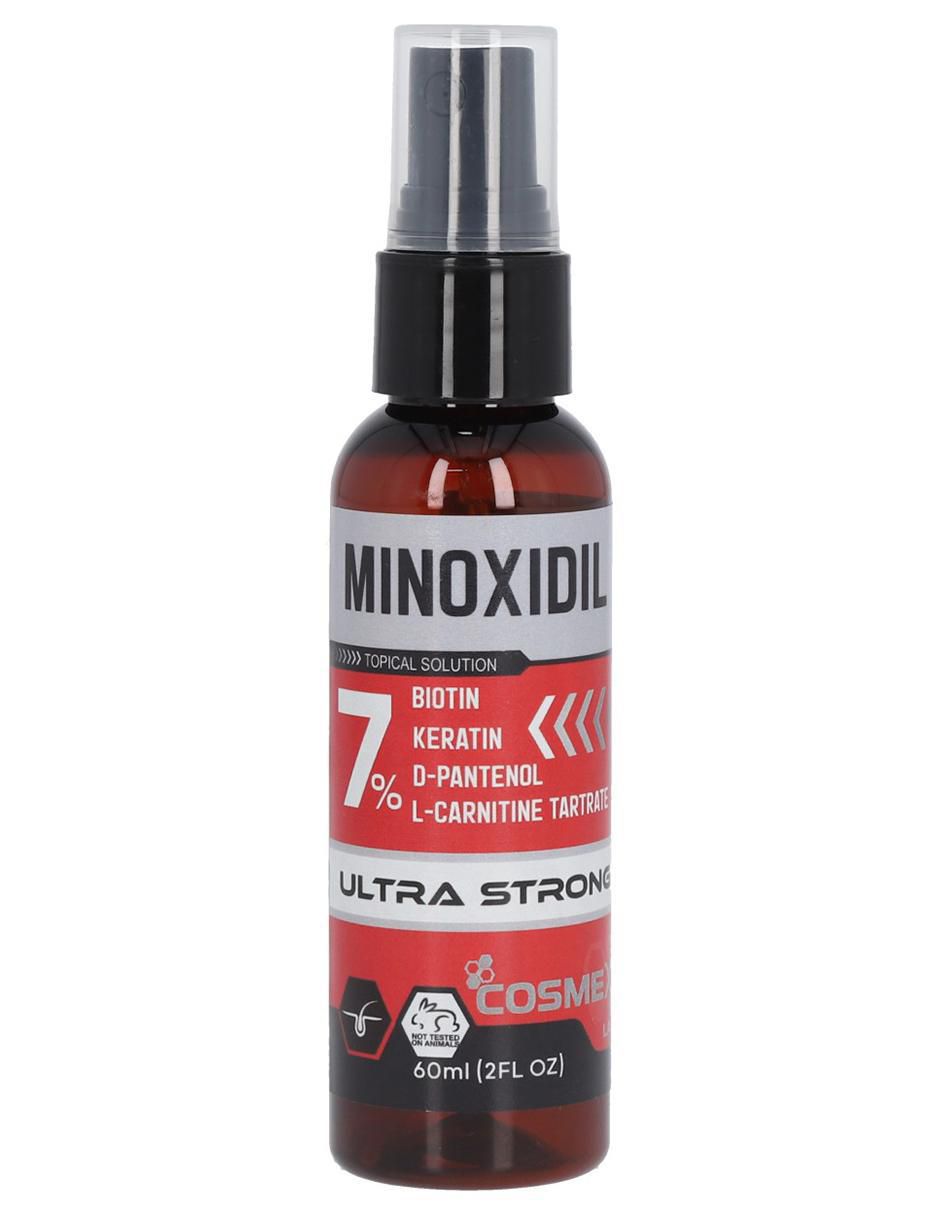 Loción para cabello anticaída Minoxidil al 7% fortificado con Biotina