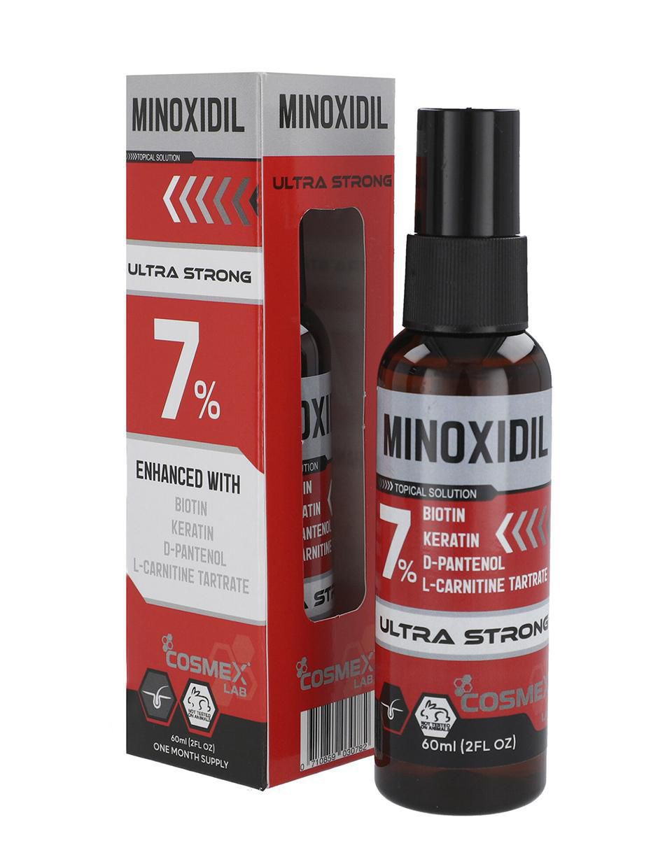 Loción para cabello anticaída Minoxidil al 7% fortificado con Biotina 3