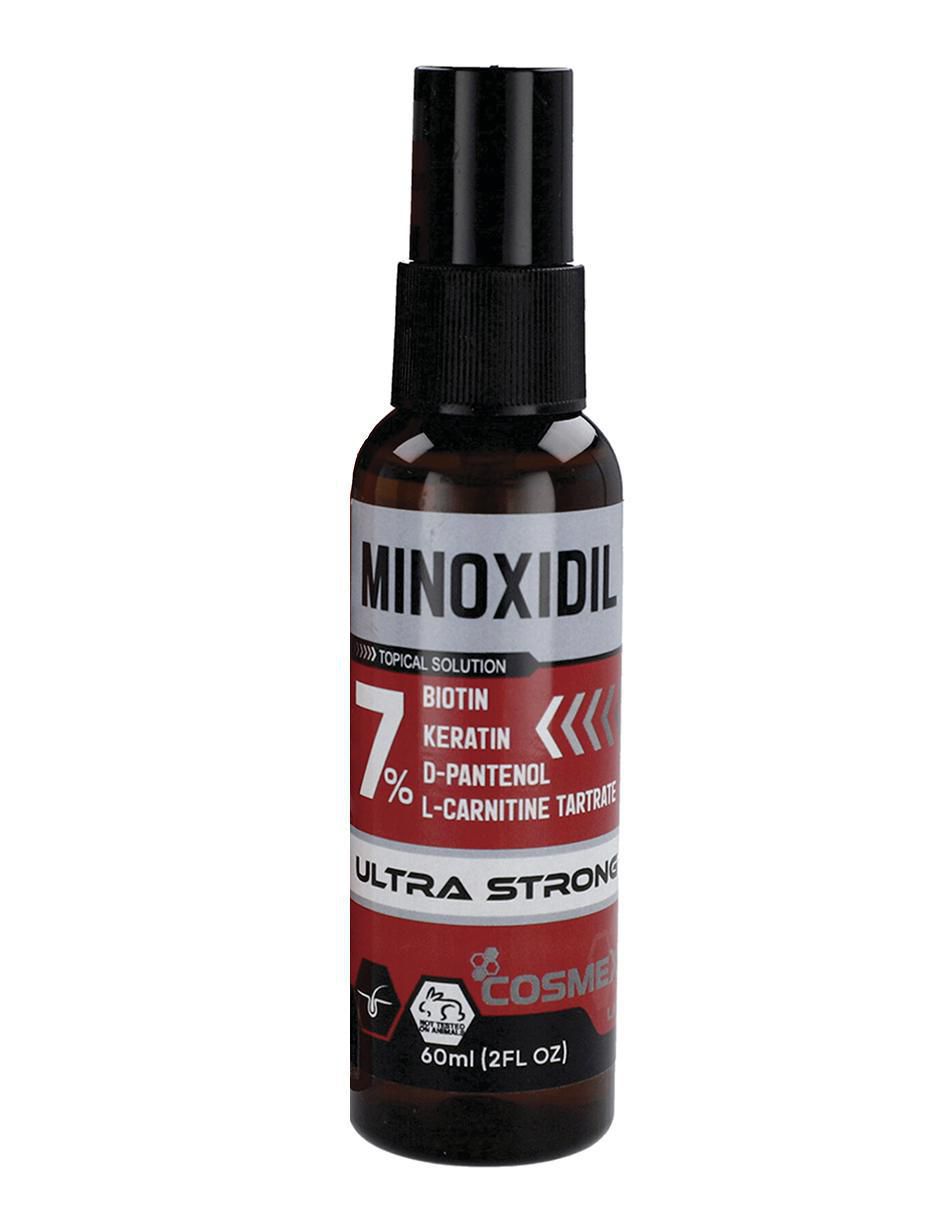 Loción para cabello anticaída Minoxidil al 7% fortificado con Biotina 4