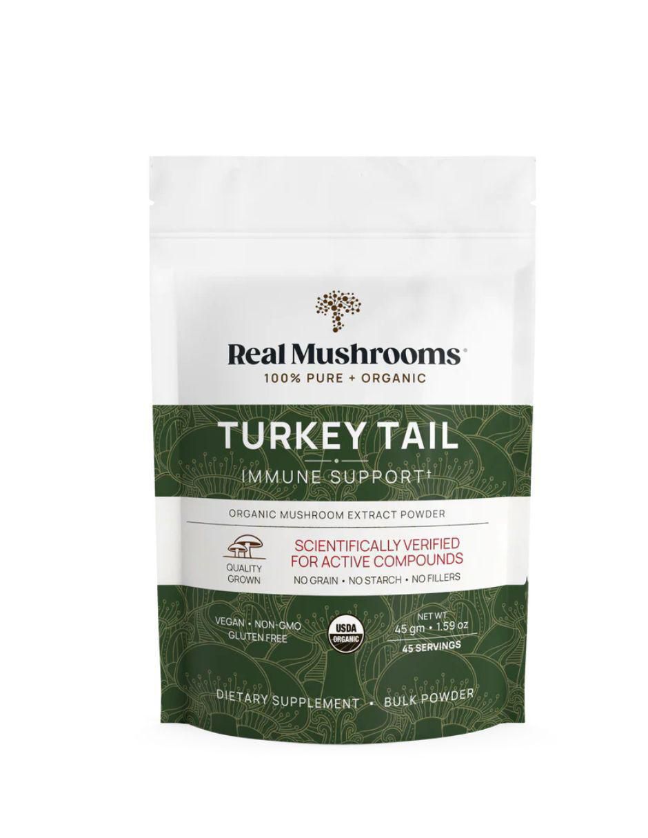 Polvo de Extracto de Turkey Tail con turkey tail mushrooms sabor natural de 45 g 2
