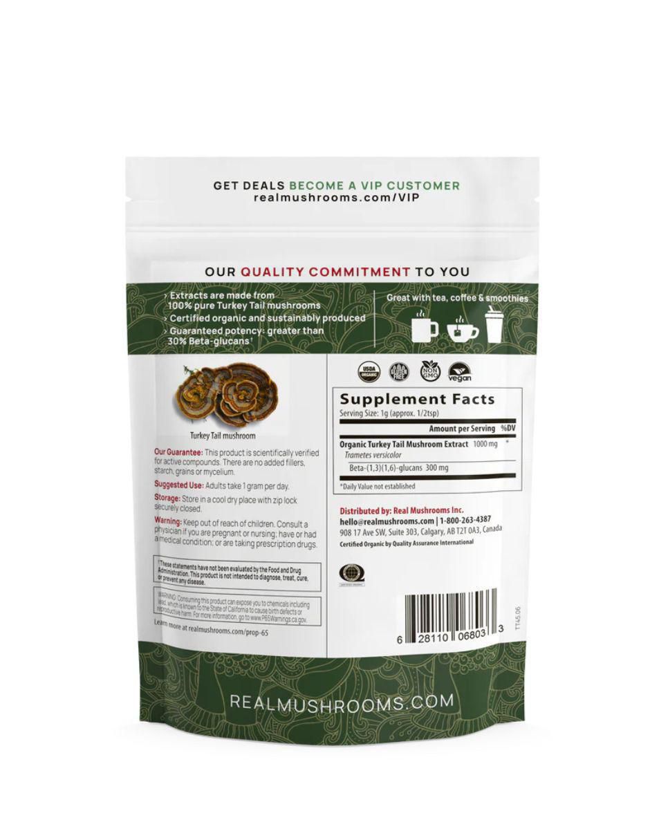 Polvo de Extracto de Turkey Tail con turkey tail mushrooms sabor natural de 45 g 3