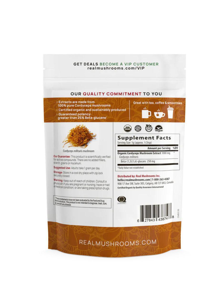 Cordyceps Real Mushrooms con cordyceps sabor natural de 60 g 2