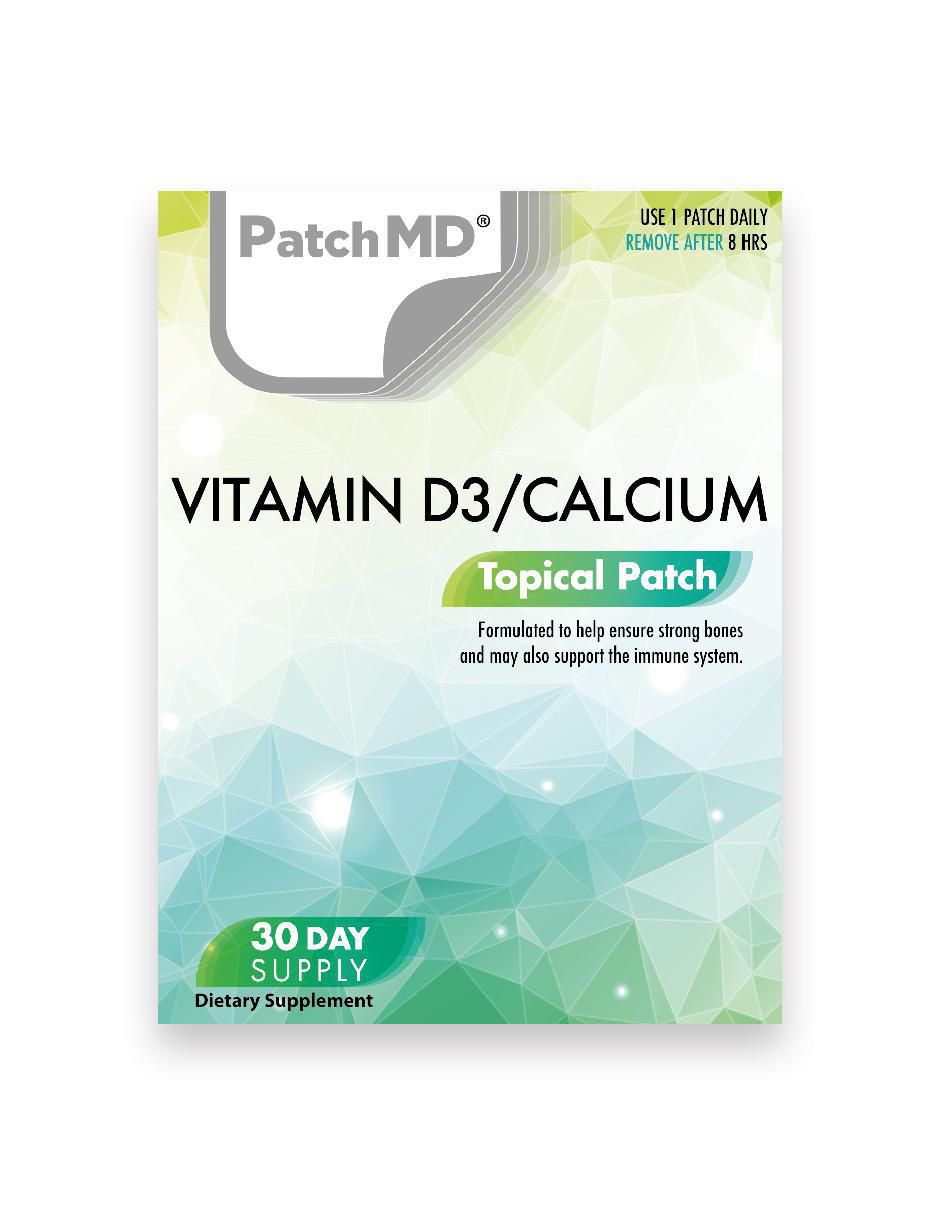 Vitamina D3 + Calcio suplemento alimenticio parches