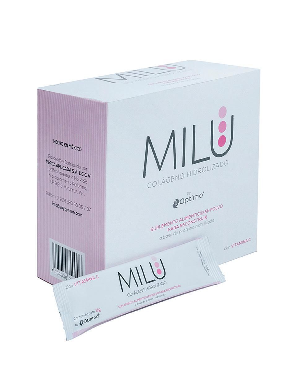 Con Vitamina C Milu Colágeno Hidrolizado sabor original de 330 g 2