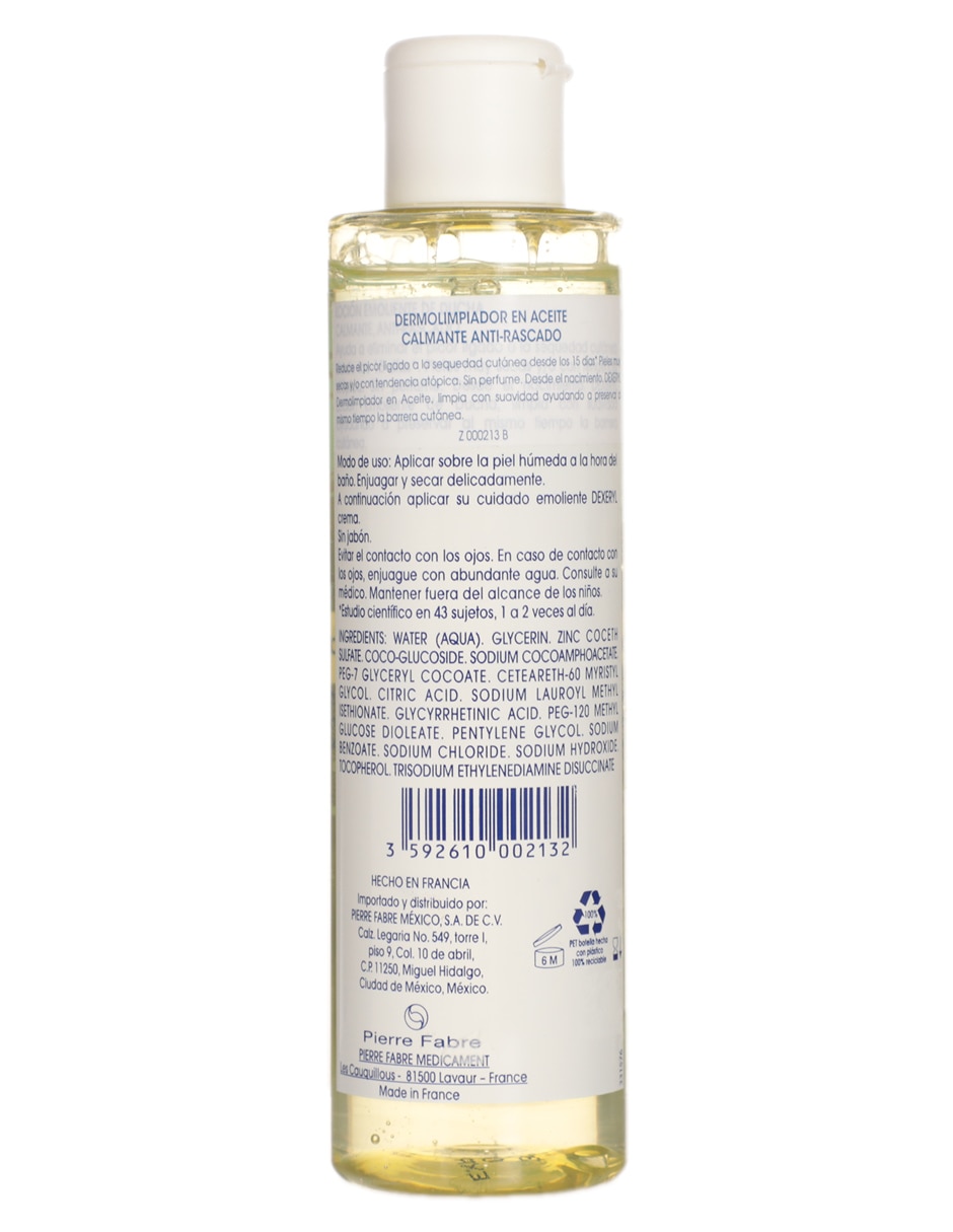 Limpiadores rostro y cuerpo Dexeryl Aceite de Ducha 200 ml, Piel Seca y Atópica, pH Fisiológico para calmar la piel 2