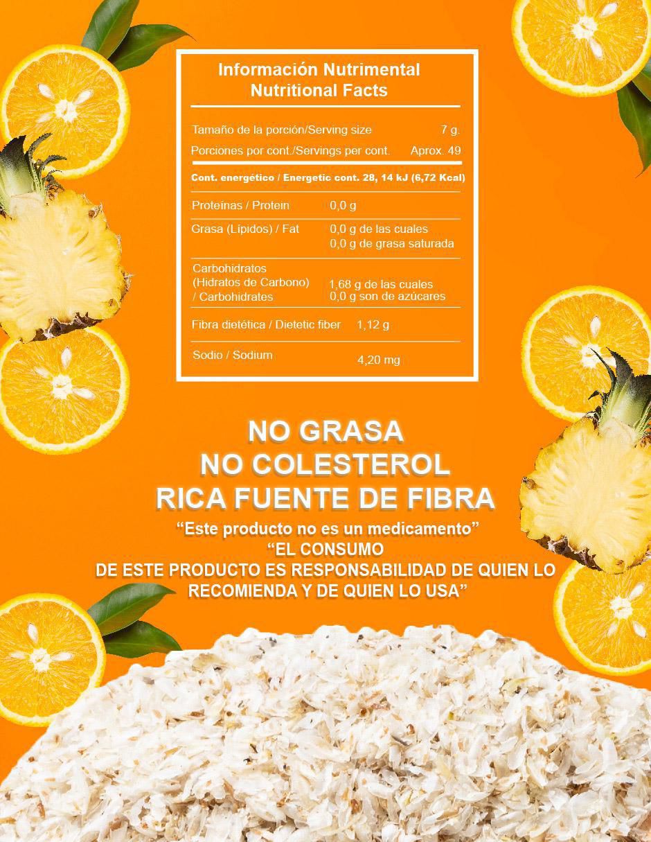 Fibra Pureza de Oro con psyllium (plantago ovata) sabor natural de 340 g 3