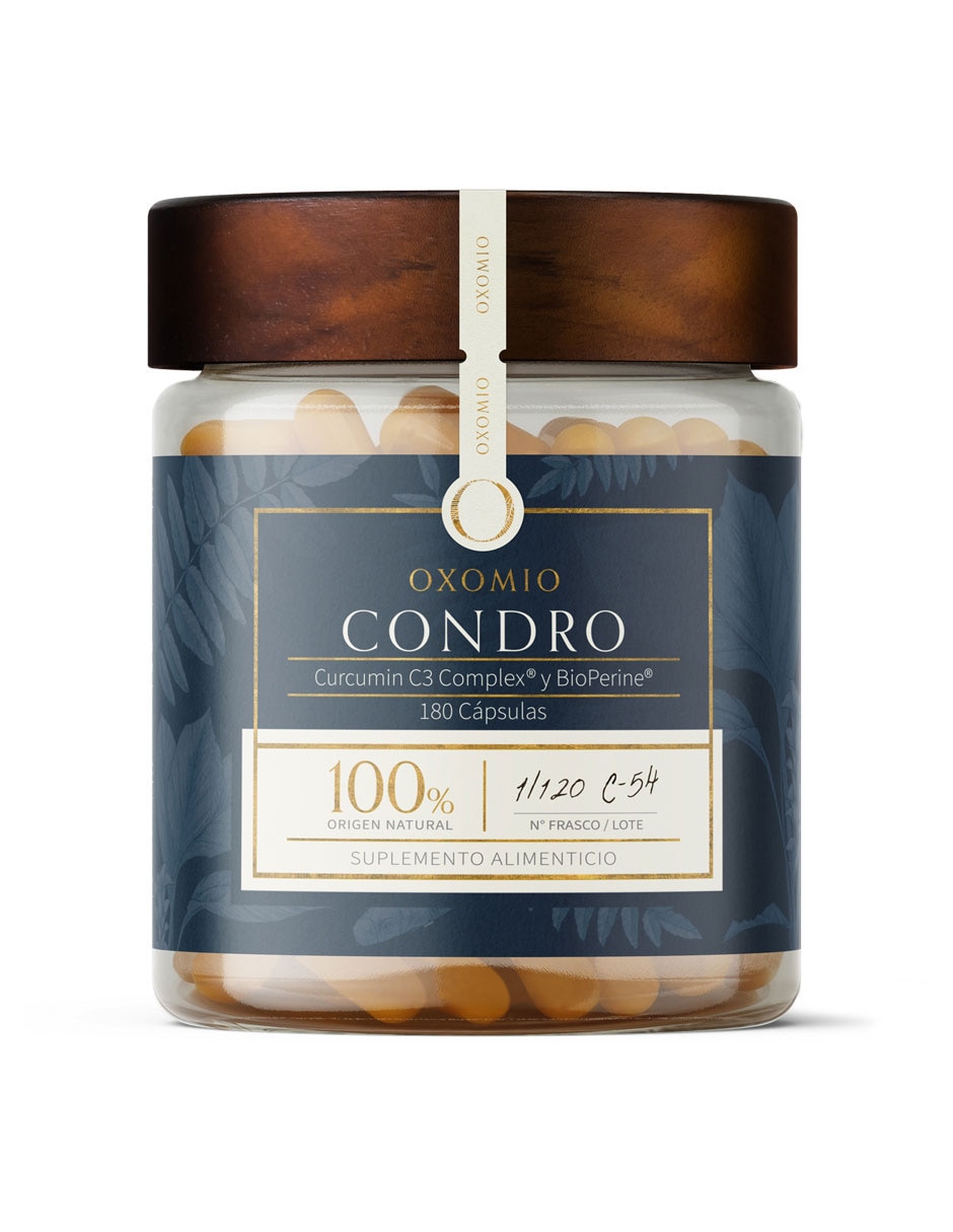 Condro de - Joint Support Oxomio con curcumina al 95% de curcuminoides de 180 cápsulas Condro de - Joint Support Oxomio con curcumina al 95% de curcuminoides de 180 cápsulas