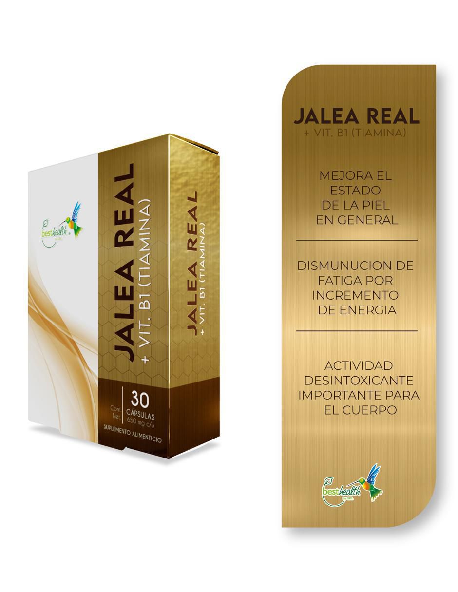 Jalea Real + Vitamina B1 (Tiamina) de 30 cápsulas 2