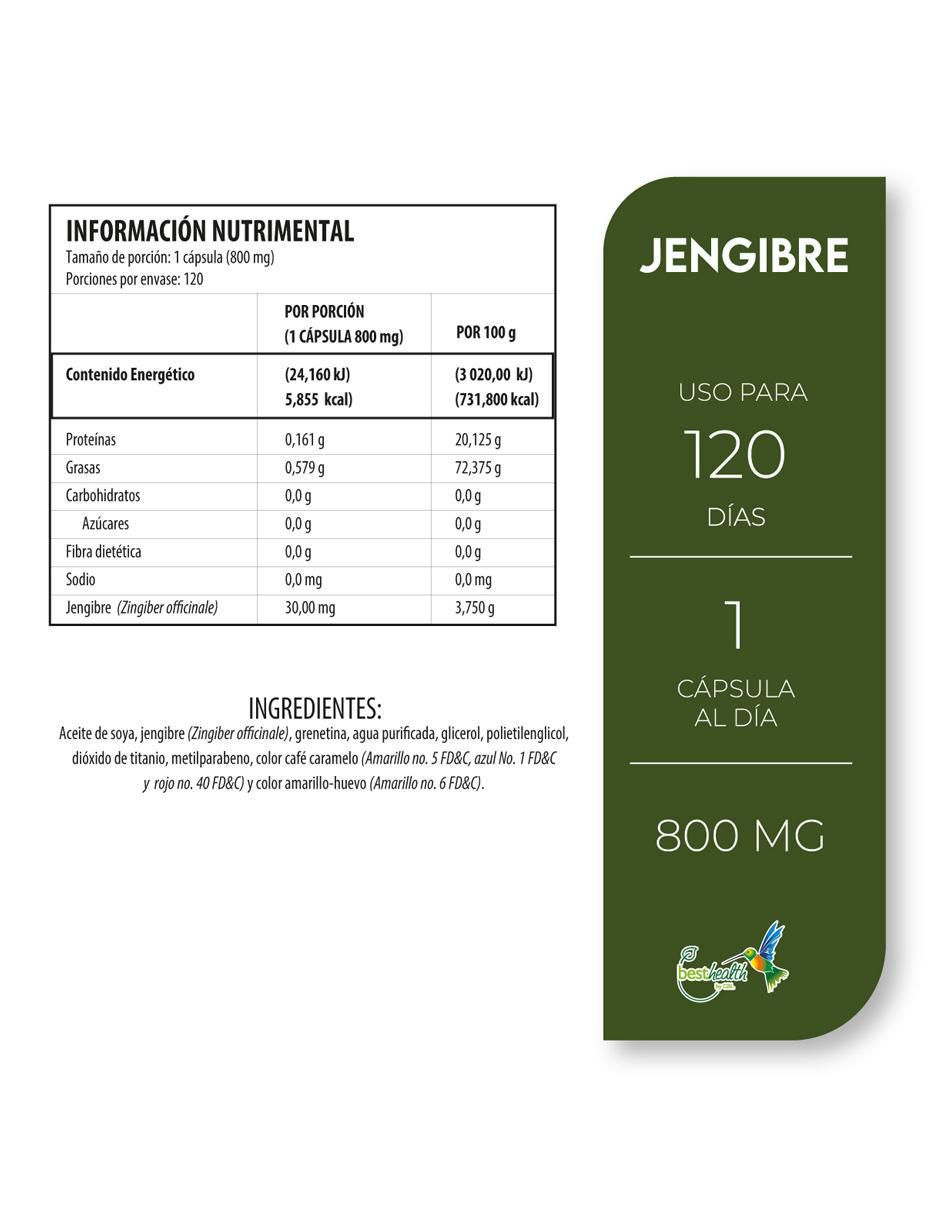 Jengibre de 120 cápsulas 3