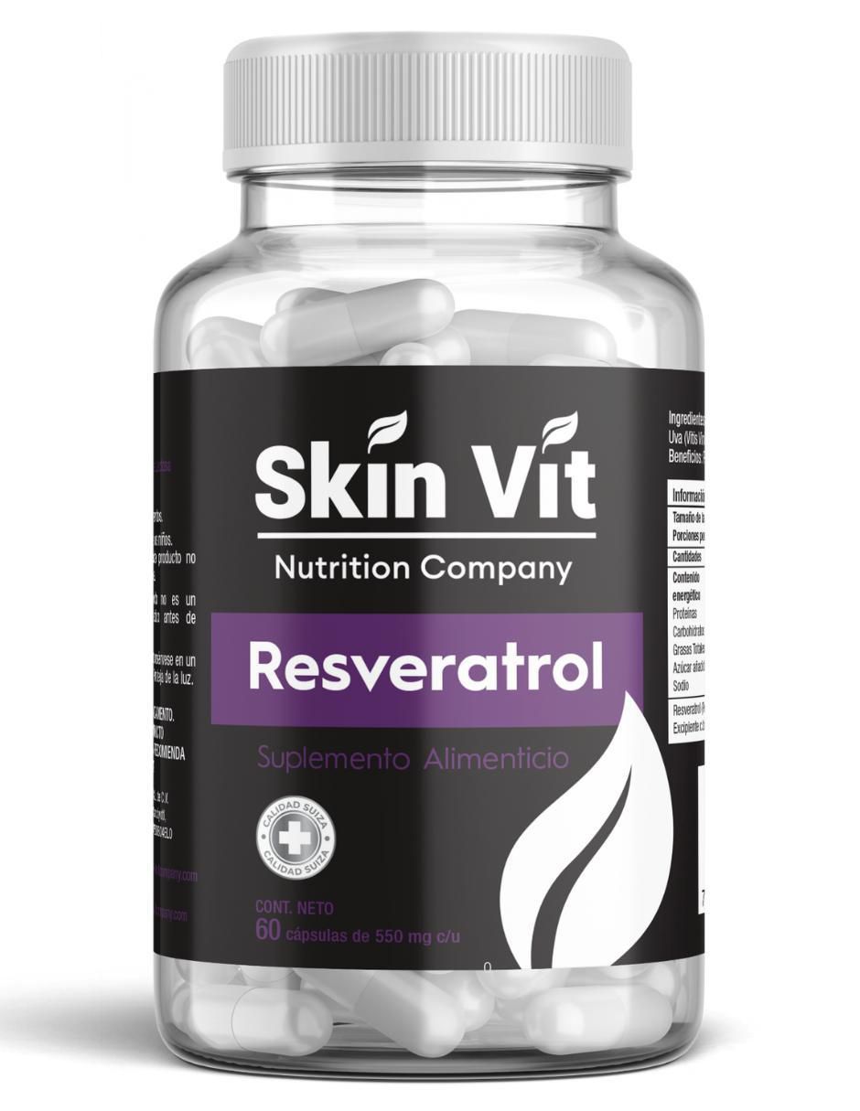 Resveratrol sabor natural de 60 cápsulas