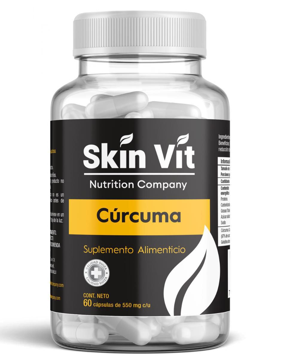 Cúrcuma 60 Cápsulas Skin Vit Nutrition Company sabor natural de 60 cápsulas