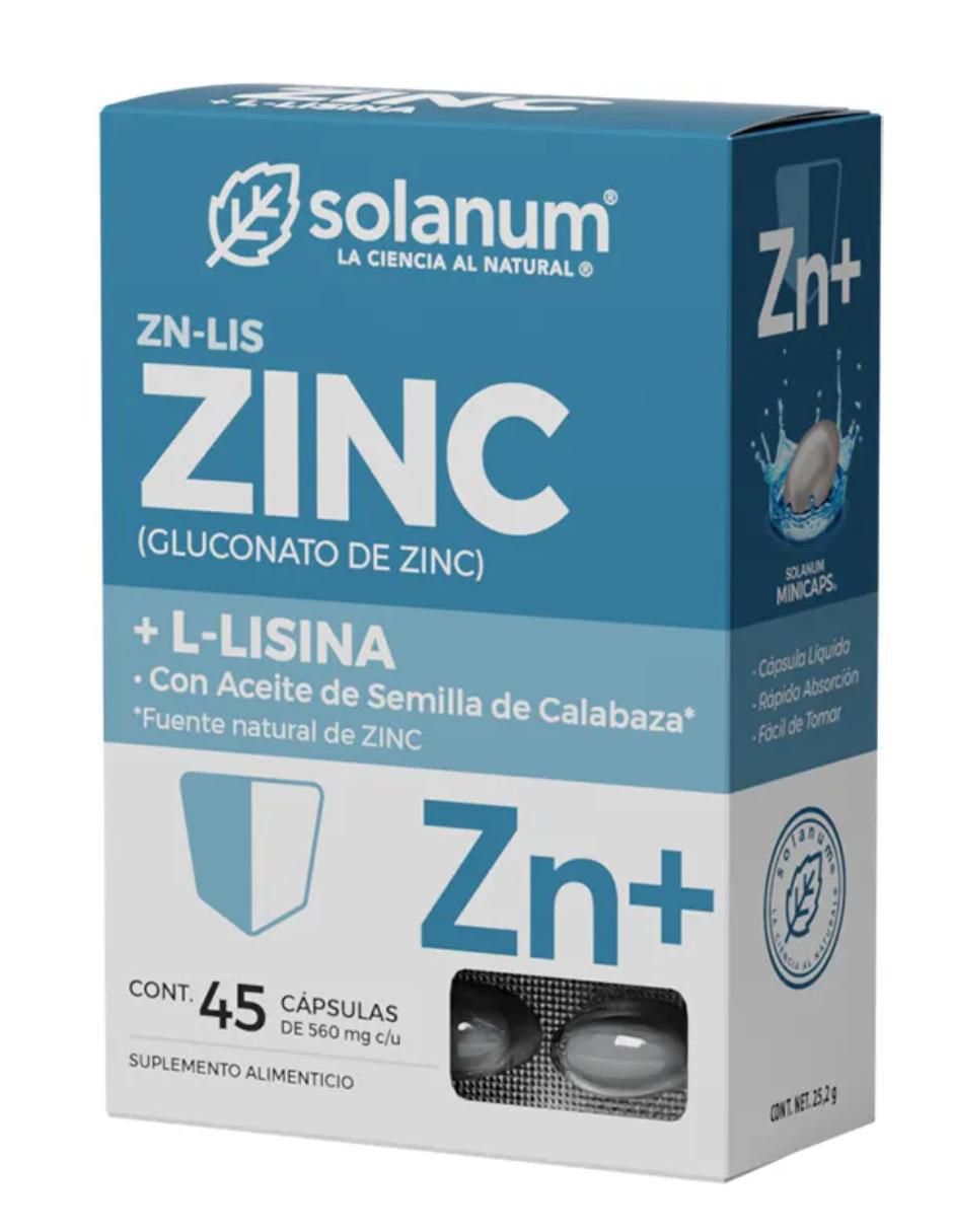 Zinc + LISINA con zinc de 45 cápsulas Zinc + LISINA con zinc de 45 cápsulas