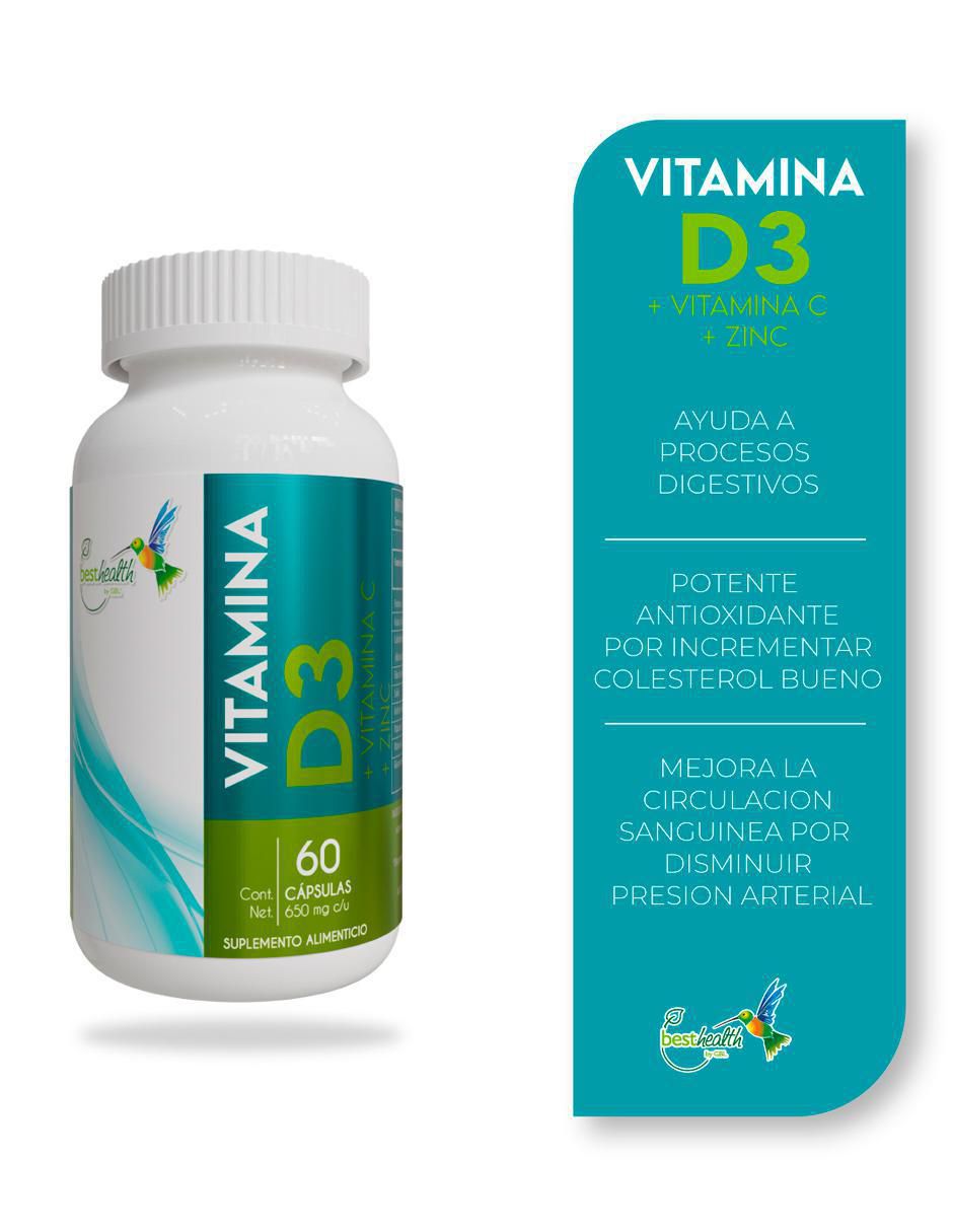 Vitamina D3 de 60 cápsulas 3