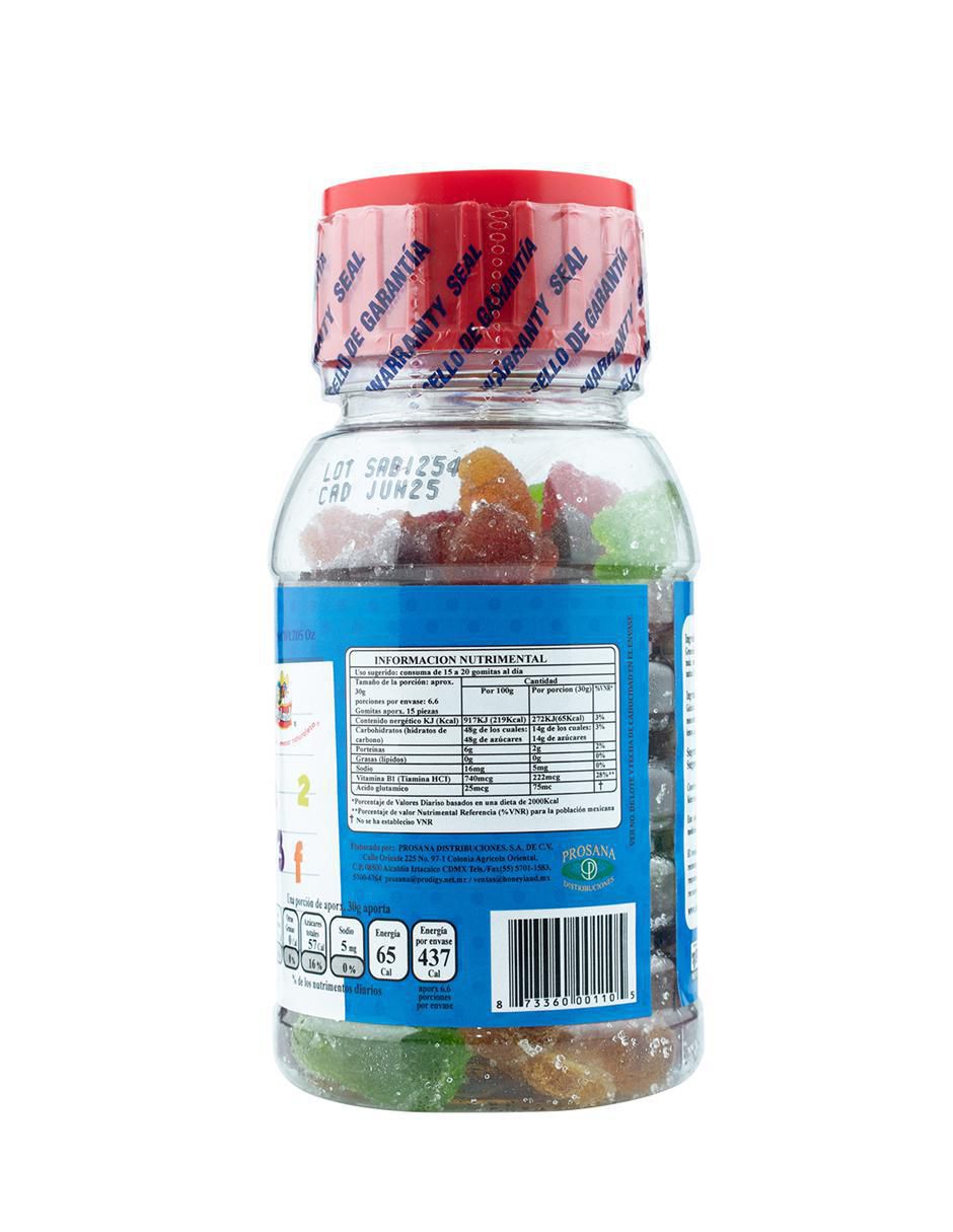 Sabi-Ositos con ácido glutámico + vitamina b1 sabor cítrico de 120 gomitas 2