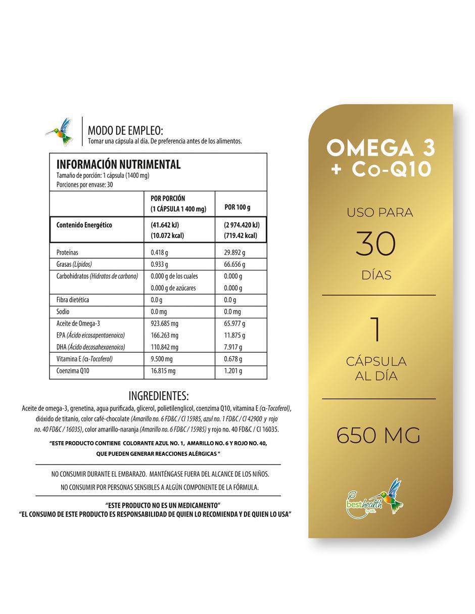 OMEGA 3 + CoQ10 de 30 cápsulas 3