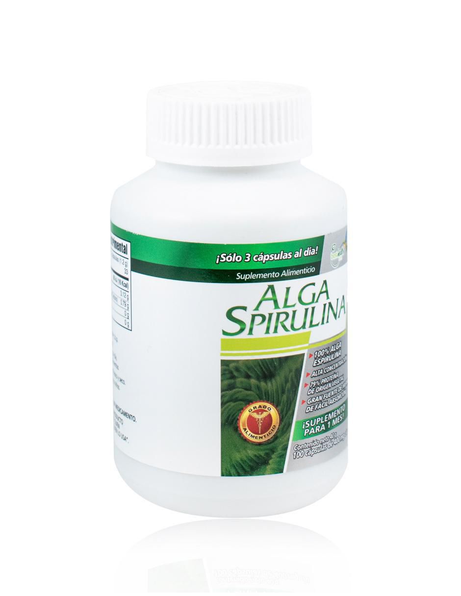 Alga Spirulina de 100 cápsulas 2