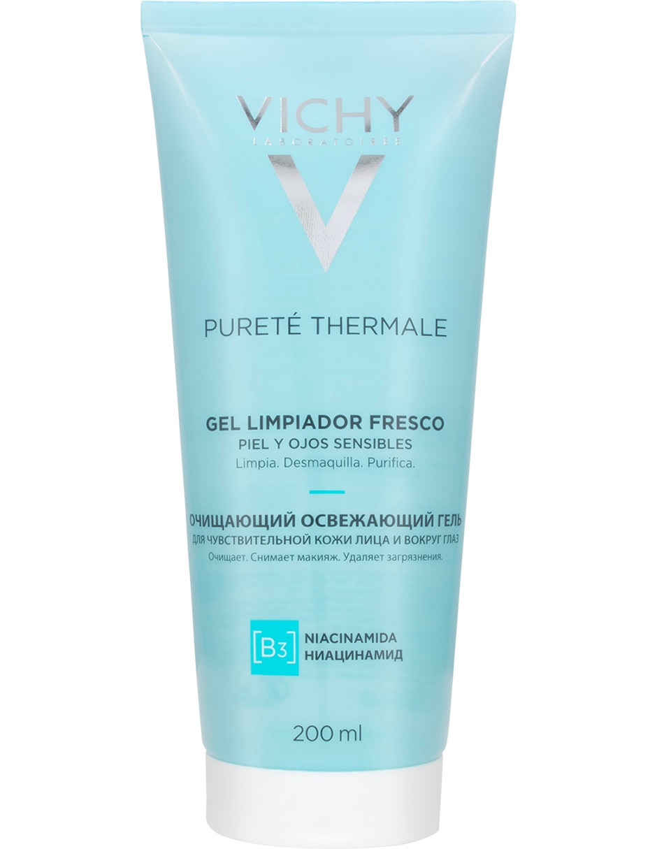 Limpiador facial Pureté thermale gel limpiador fresco para pieles sensibles Pureté thermale para sensibilidad y enrojecimiento