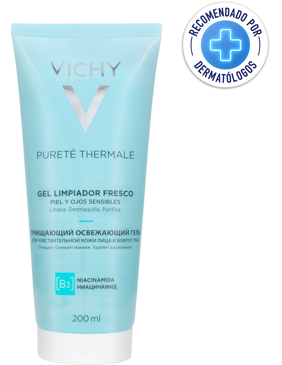 Limpiador facial Pureté thermale gel limpiador fresco para pieles sensibles Pureté thermale para sensibilidad y enrojecimiento 4