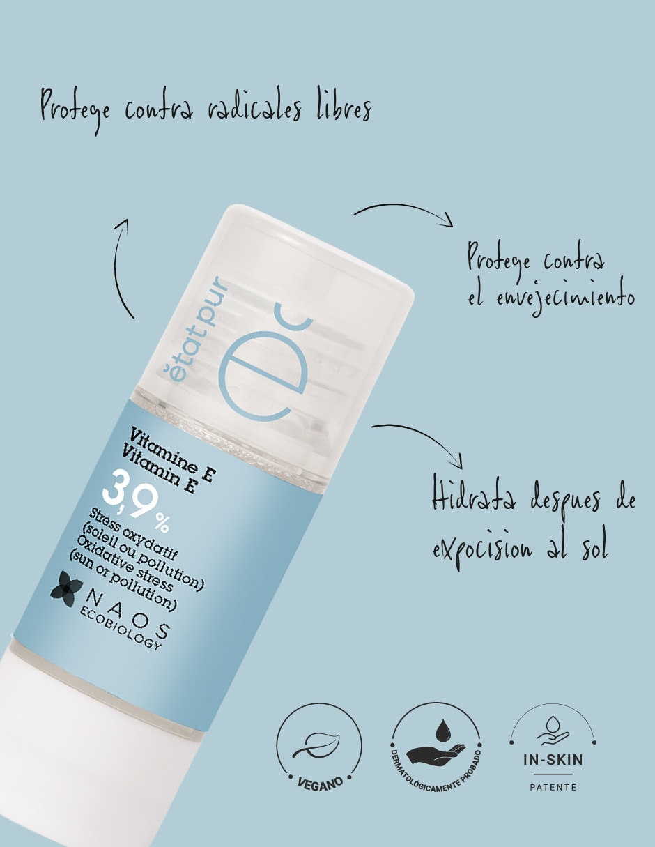 Sérum facial Vitamine E Activo Puro Etat Pur de piel normal 5