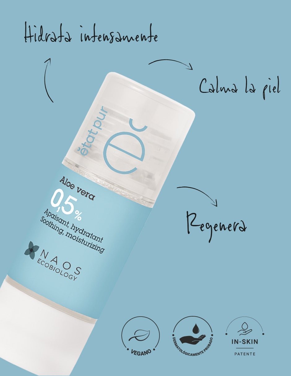Sérum hidratante Aloe vera Activo Puro Etat Pur de piel normales y sensibles 5
