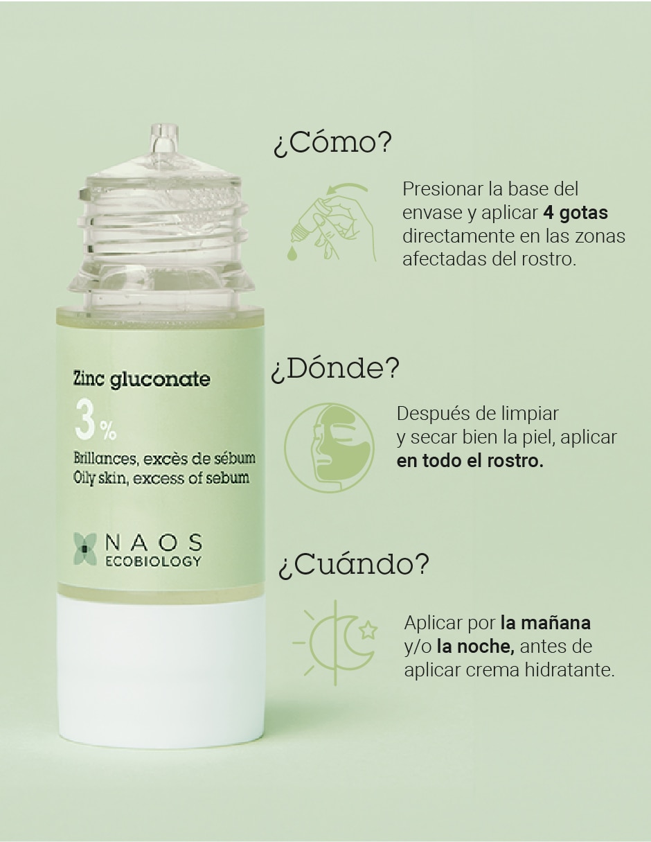 Sérum facial Gluconato de zinc Activo Puro Etat Pur de piel normal y mixta 4