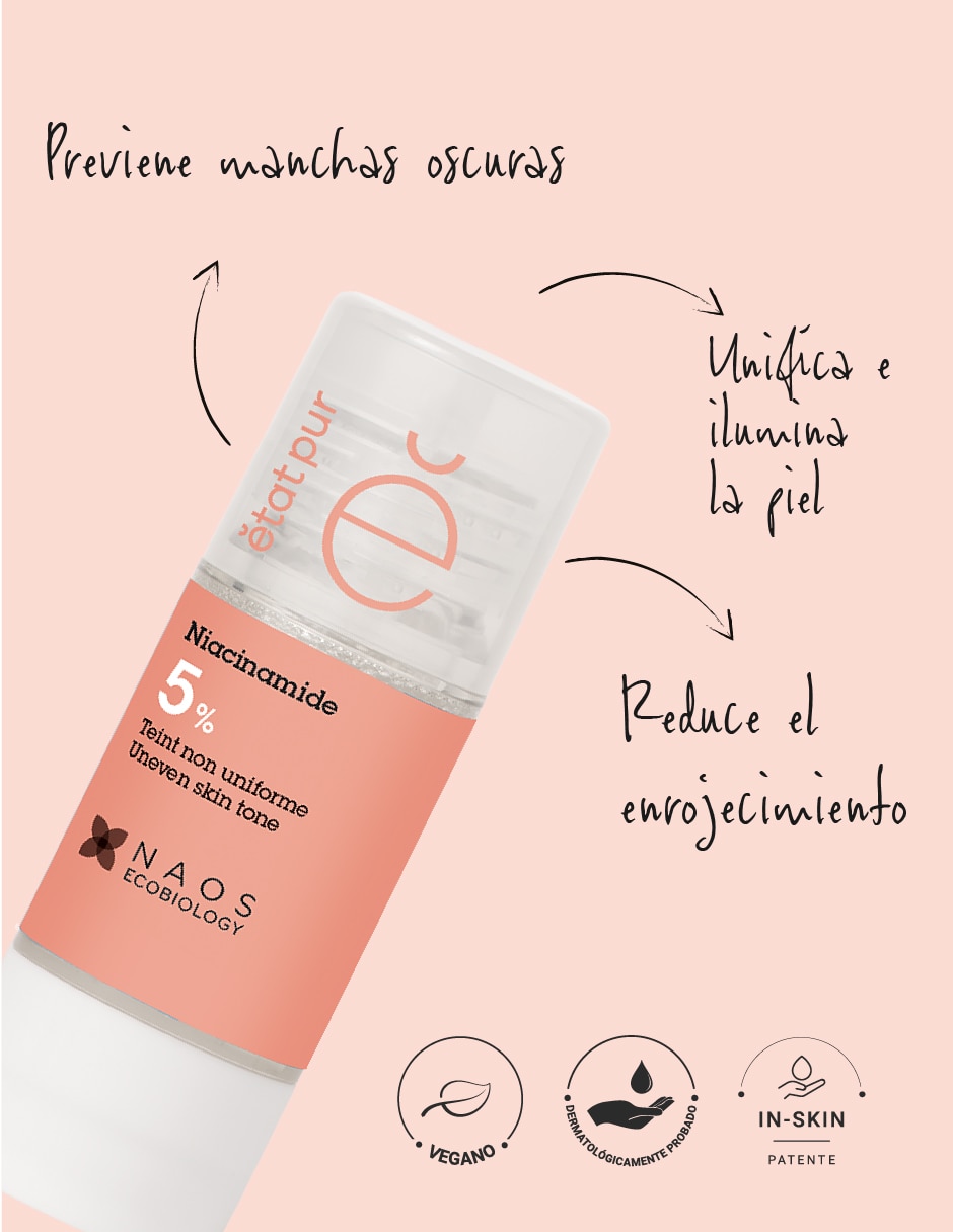 Sérum facial Niacinamida Activo Puro Etat Pur de piel normales y sensibles 5
