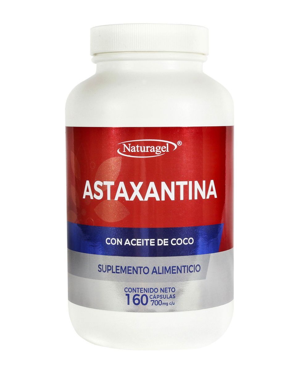 Astaxantina con Aceite de Coco Fraccionado con astaxantina de 160 cápsulas