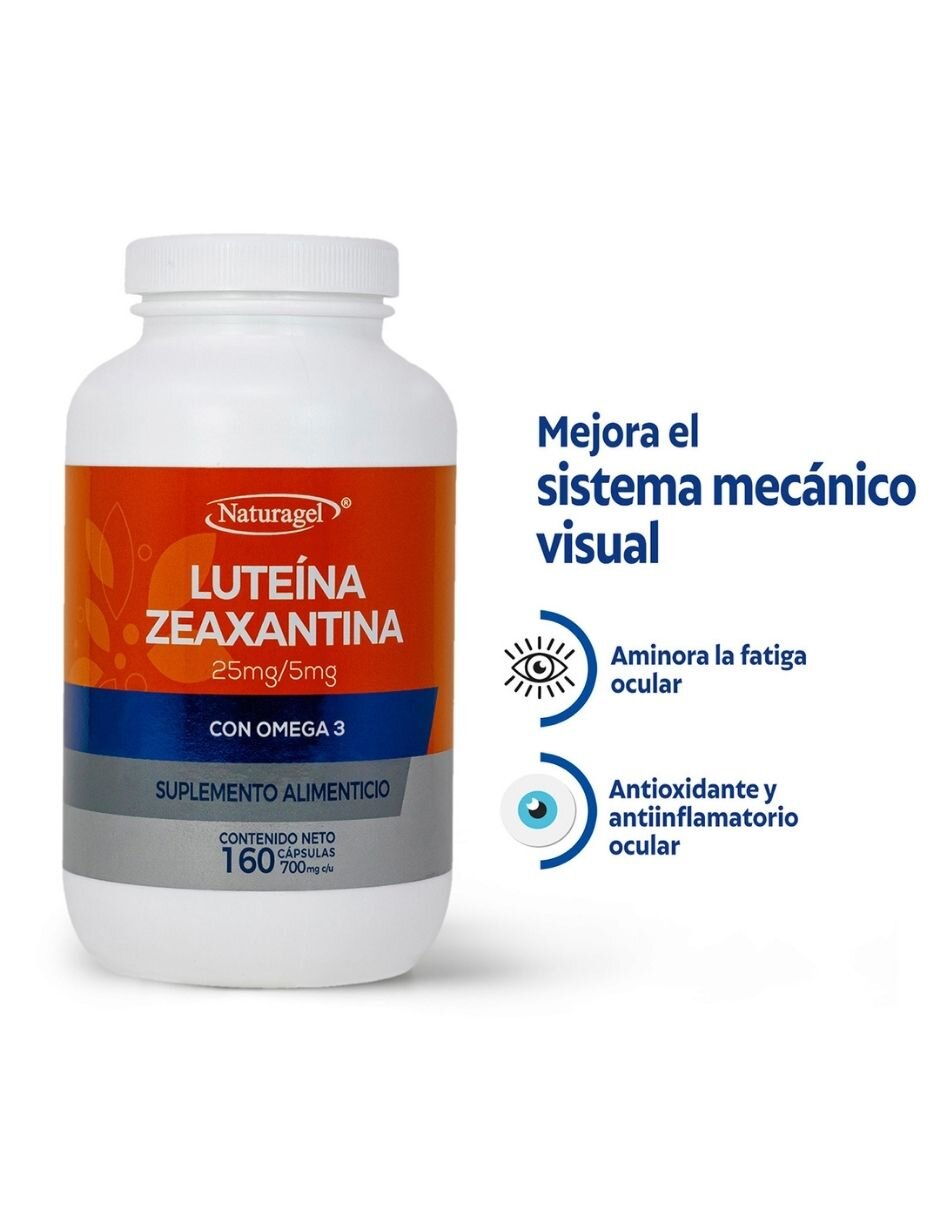 Luteina y Zeaxantina con omega 3 Naturagel 160 cápsulas