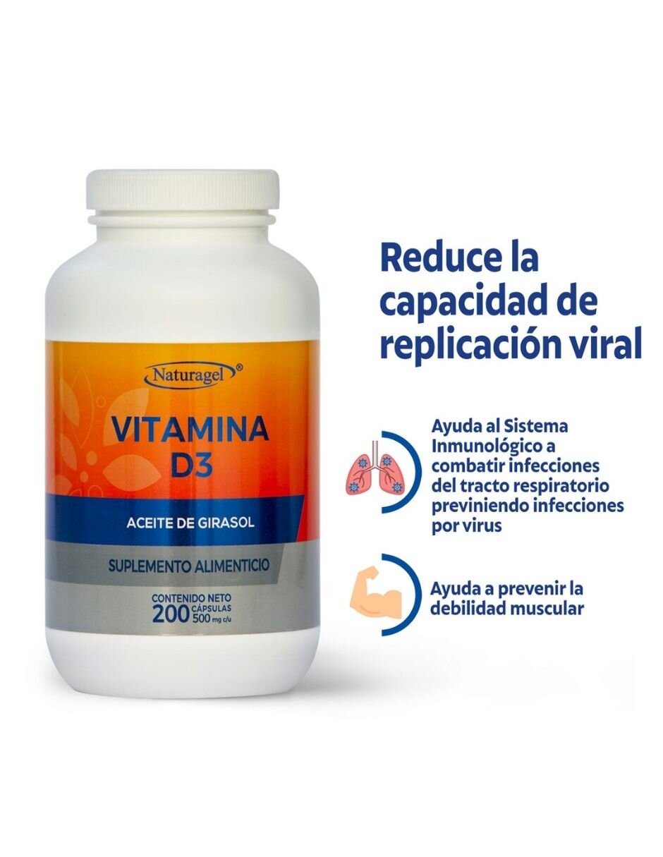Vitamina D3 de 200 cápsulas 4