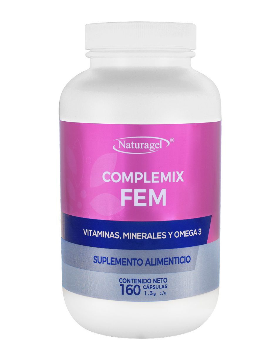Multivitamínico Complemix Fem con Omega 3 con vitaminas y minerales de 160 cápsulas