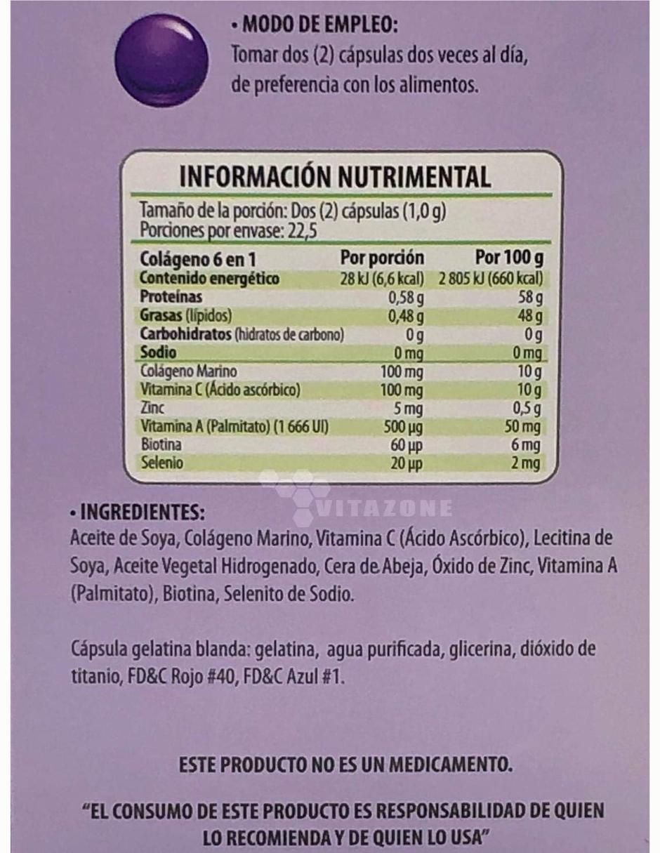 Colágeno 6 en 1 con vitamina C de 100 g 2