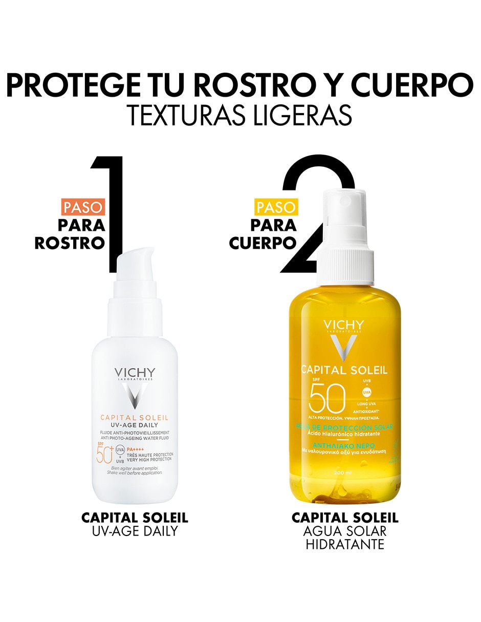 Protector solar FPS 50 Capital Soleil Agua Hidratante Capital Soleil 200 ml 4