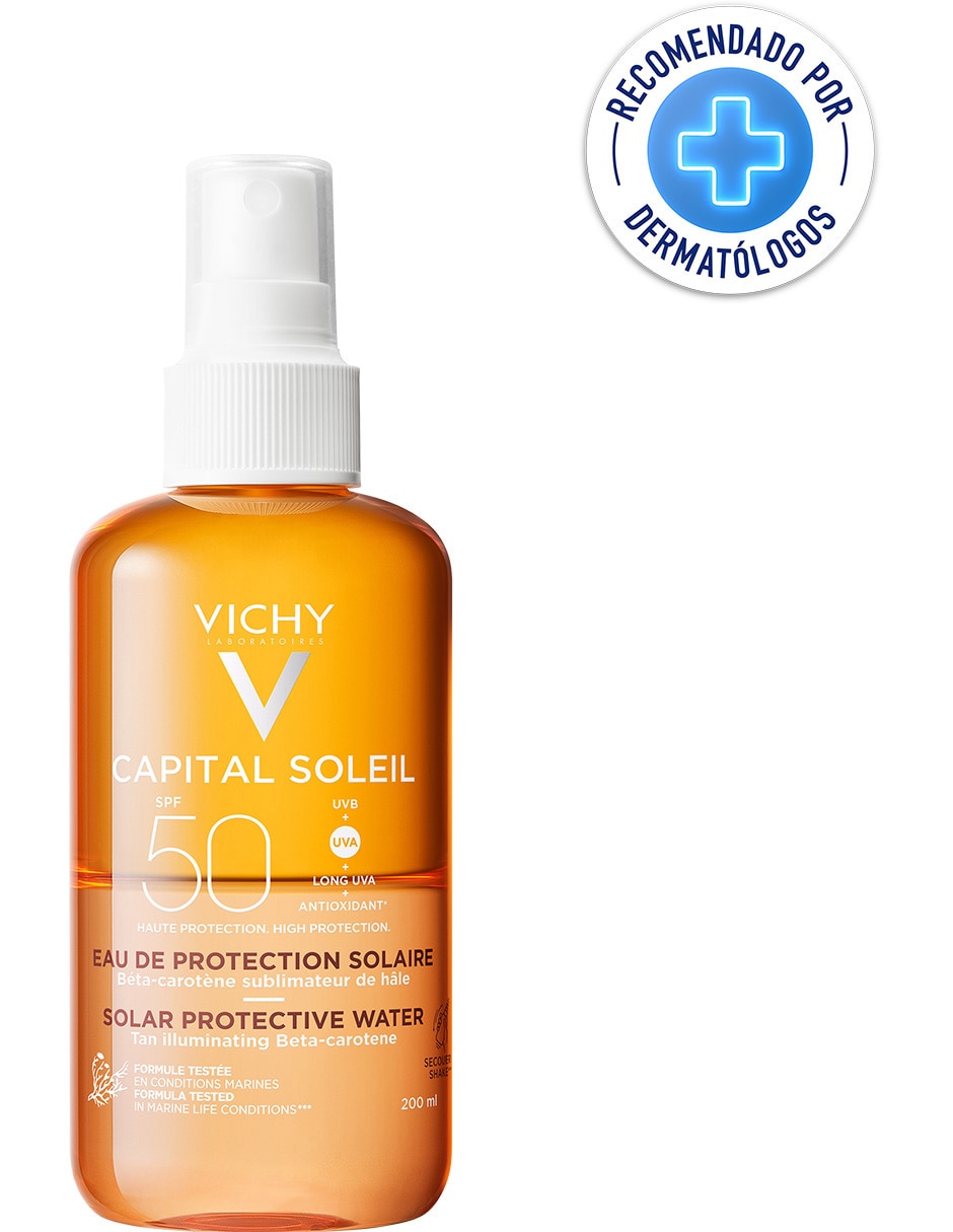 Protector solar FPS 50 Capital Soleil Agua Bronceadora Capital Soleil 200 ml 3