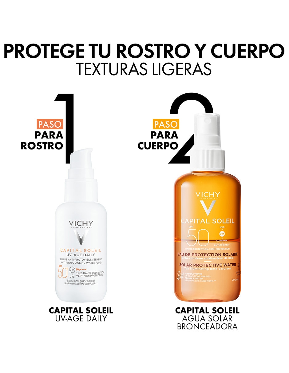 Protector solar FPS 50 Capital Soleil Agua Bronceadora Capital Soleil 200 ml 4