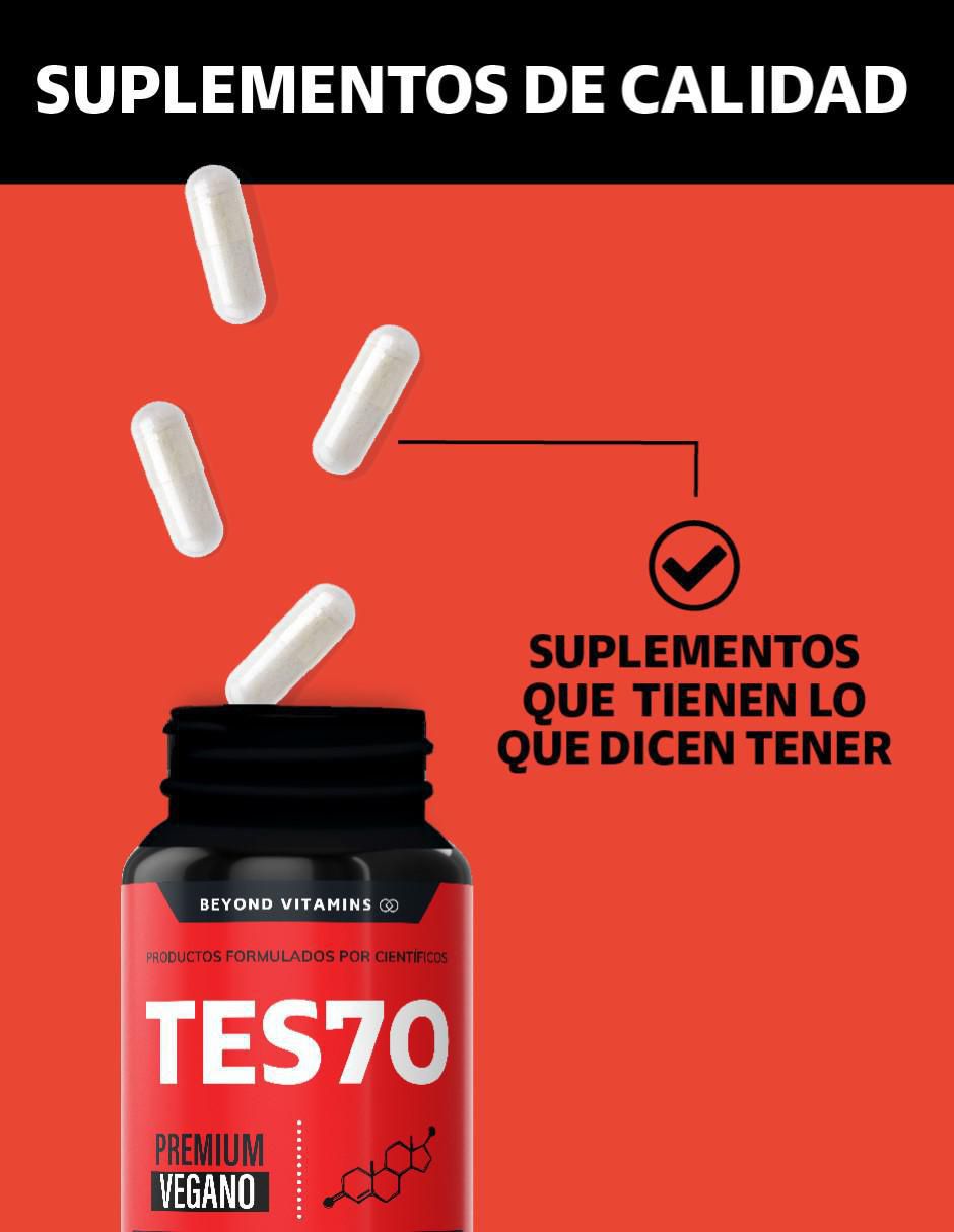 Testo Premium Vegano con fenogreco, maca, l arginina, zinc, vitamina d3, ácido aspártico, l-citrulina y creatina monohidratada de 60 cápsulas 5