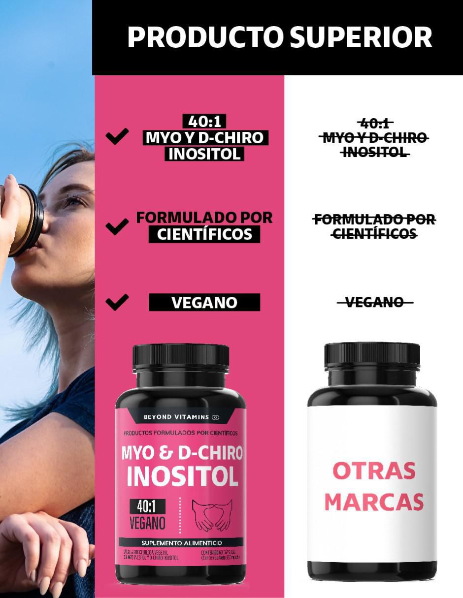 Myo-Inositol y D-Chiro Inositol Vegano de 60 cápsulas 4