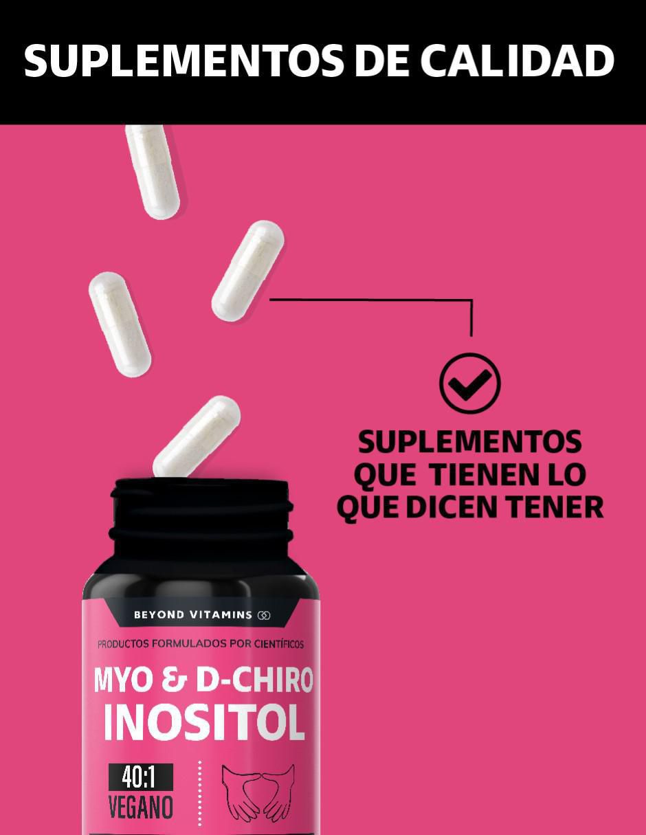 Myo-Inositol y D-Chiro Inositol Vegano de 60 cápsulas 5