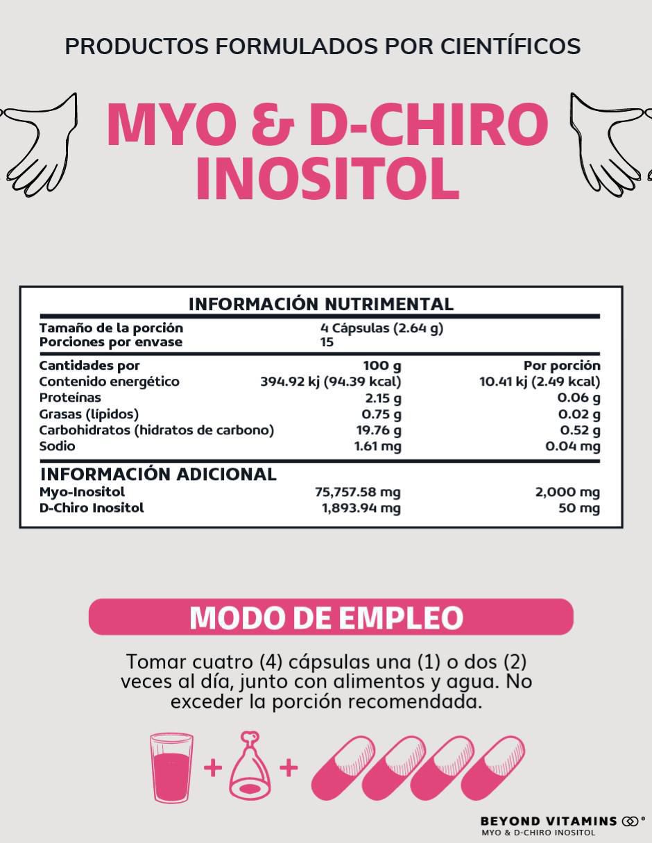 Myo-Inositol y D-Chiro Inositol Vegano de 60 cápsulas 6
