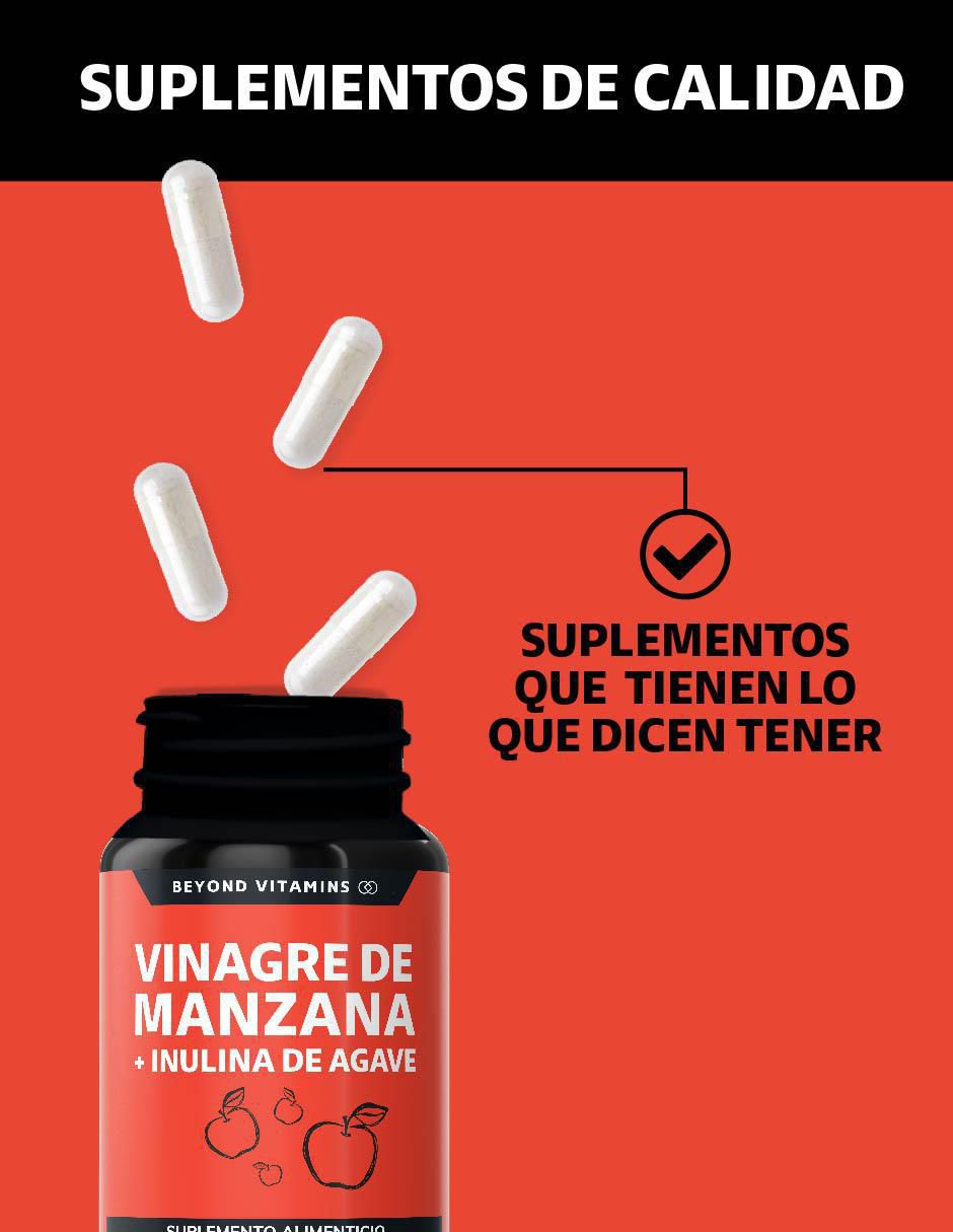 Vinagre de Manzana + Inulina de Agave de 60 cápsulas 4