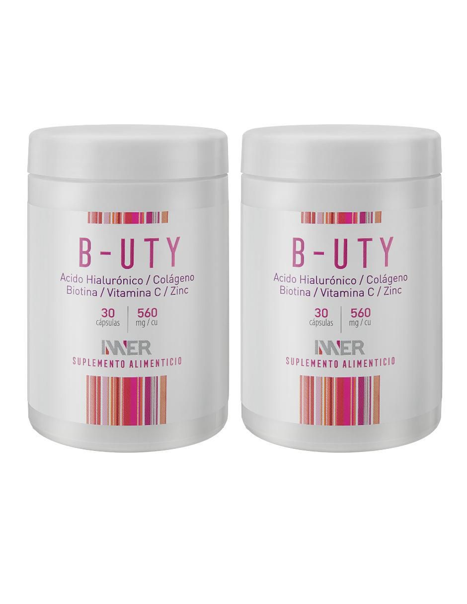 B-Uty Duo con colágeno, biotina y ácido hialurónico de 60 cápsulas B-Uty Duo con colágeno, biotina y ácido hialurónico de 60 cápsulas