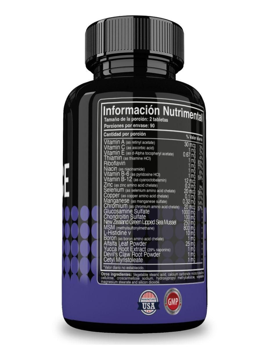Joint Force con glucosamina, vitamina a, vitamina C, vitamina e, vitamina b6, zinc, selenio, ms y tiamina de 180 cápsulas 2