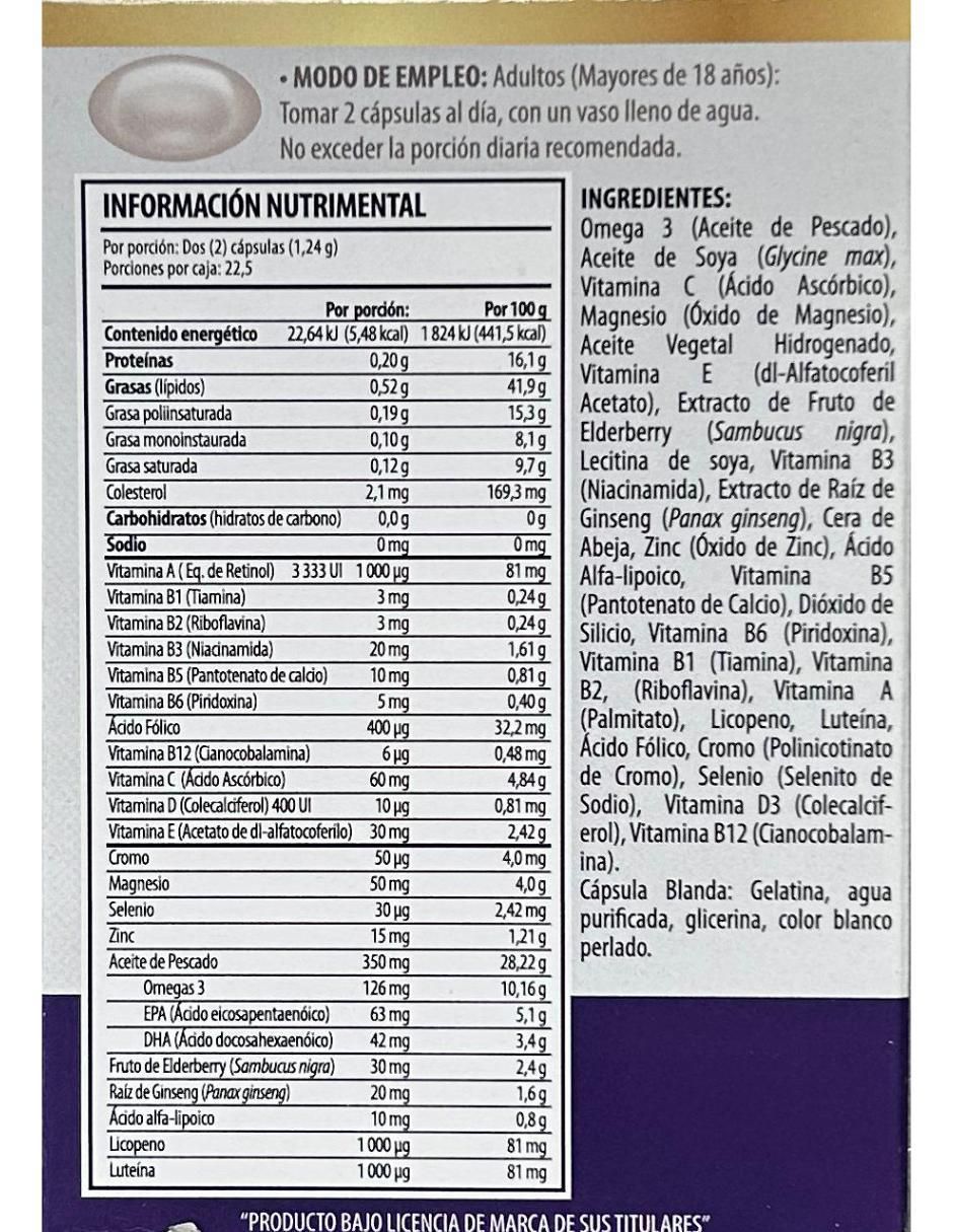 Platinum 50+ con ácido alfa lipoico de 45 cápsulas 2