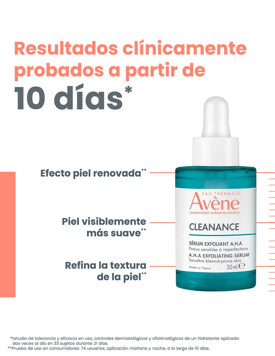 Sérum antiacné facial exfoliante Cleanance de piel mixta y grasa 3