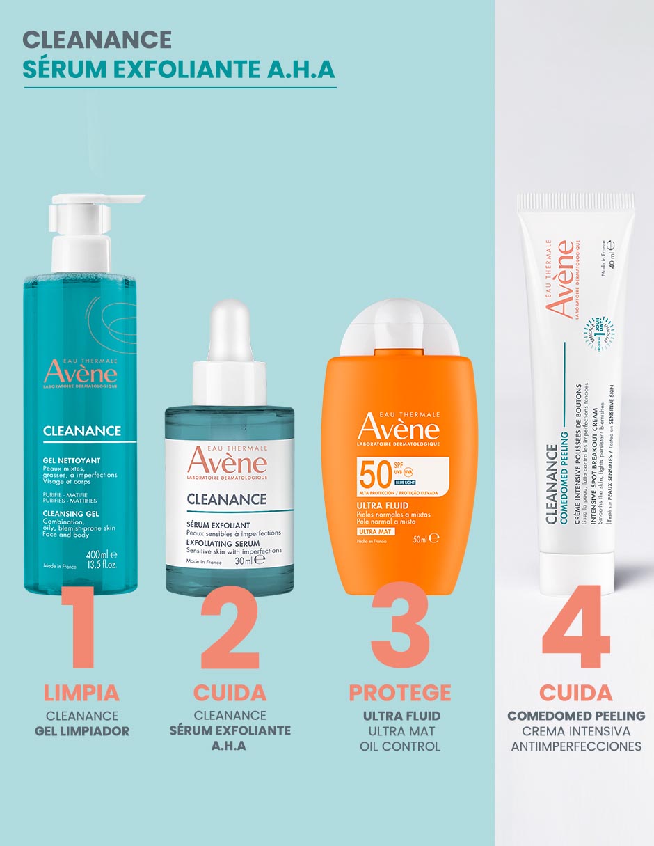 Sérum antiacné facial exfoliante Cleanance de piel mixta y grasa 6